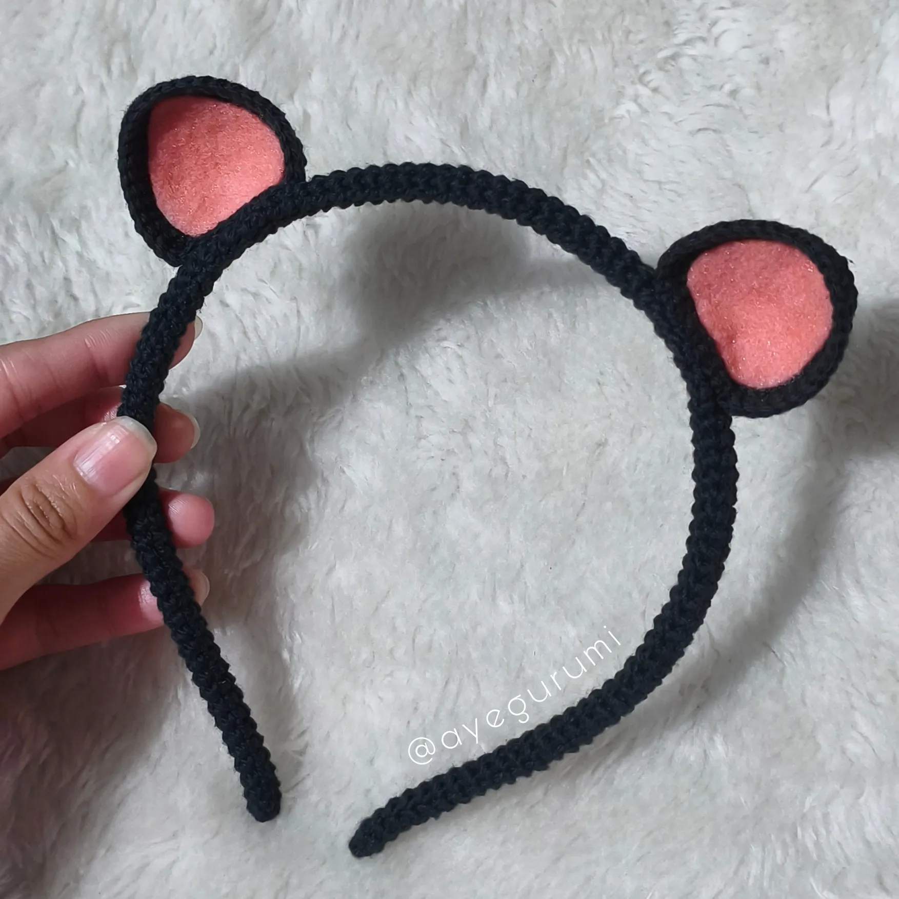 Vincha para el cabello - Orejas de gatito 🐈⬛