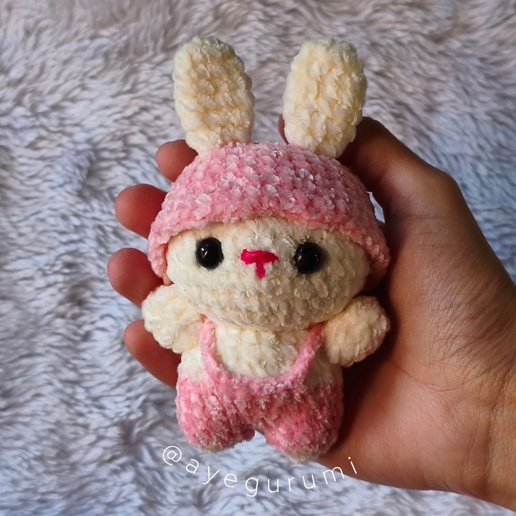 Conejito Overol Mediano Rosa